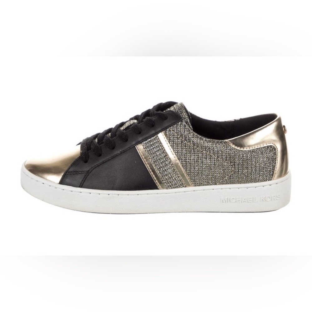 Michael Kors Metallic Gold and Black Sneakers Size 9